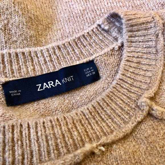 ZARA KNIT Sweater Tunic OVERSIZED  Exposed Seams - Picture 7 of 12